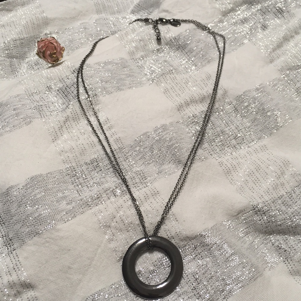 ⚡️Express Brand Gunmetal Double Strand Necklace